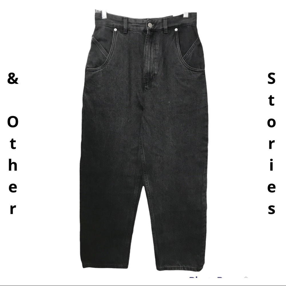 & Other Stories High Waisted Organic Cotton Jeans Size 28